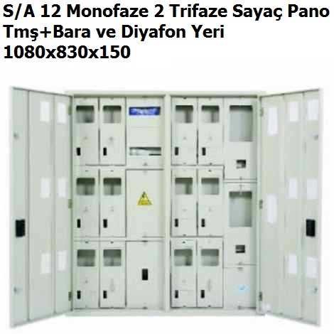 S�va Alt� 12 Monofaze 2 Trifaze Saya�l� Pano