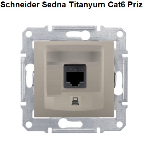 Schneider Sedna Titanyum Cat6 Priz