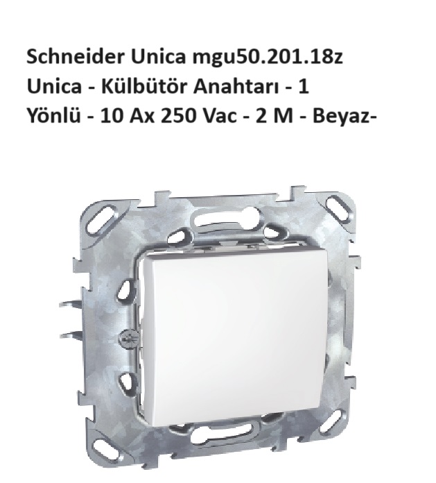 Schneider Unica mgu50.201.18z Beyaz Anahtar
