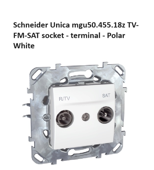 Schneider Unica mgu50.455.18z Beyaz TV-FM-SAT Prizi