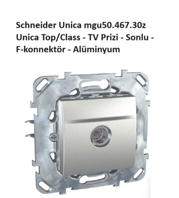 Schneider Unica mgu50.467.30z Alminyum TV Prizi