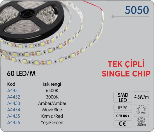 60 Led 4.8w 420 Lmen 5050 erit Led