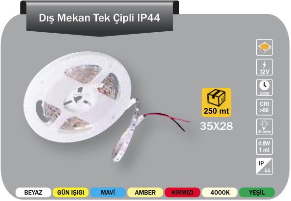 60 Led 4.8w 420 Lmen 3528 Silikonlu erit Led