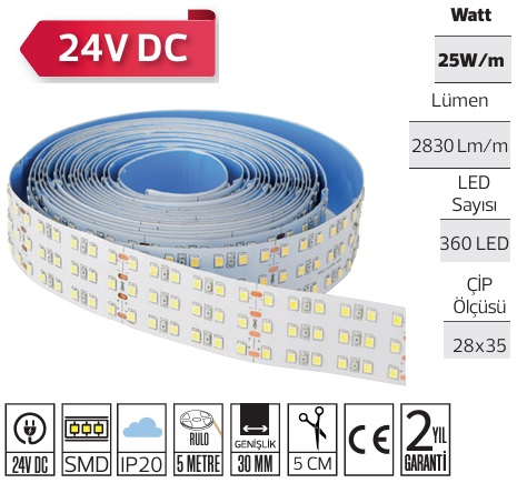 24v 360 Led 25w 2830 Lmen 2835 erit Led