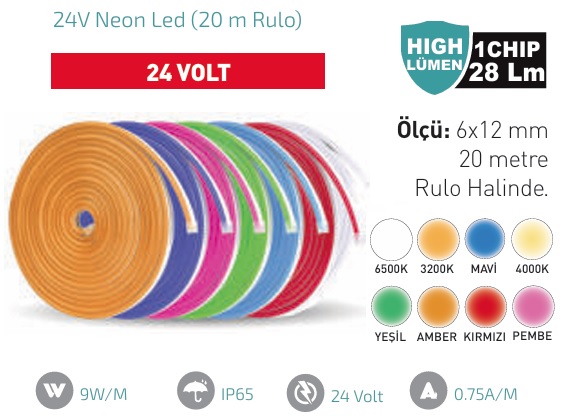 24v 9w Neon Led