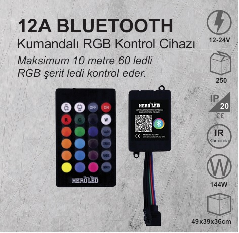 12a Bluetooth Rgb Led Kumandas