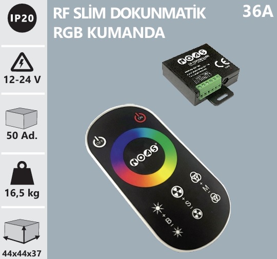 36 Amper Dokunmatik Rgb Kumanda