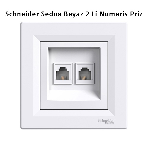 Schneider Sedna Beyaz 2 Li Numeris Priz