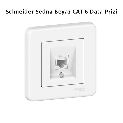 Schneider Sedna Beyaz CAT 6 Data Prizi