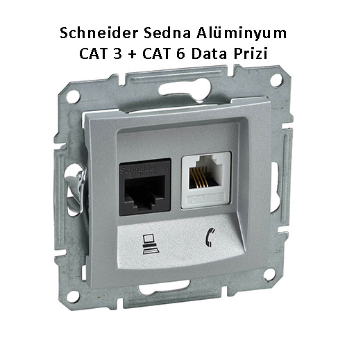 Schneider Sedna Alminyum CAT 3 + CAT 6 Data Prizi